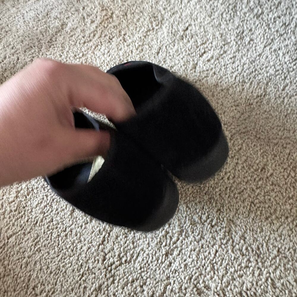 Vintage Basic Editions Black Velvet Loafers Flats Christmas Wreaths Women Size 7 - Picture 5 of 9